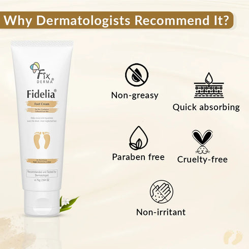 Fixderma Skincare Fidelia Foot Cream For Cracked Heels And Dry Skin